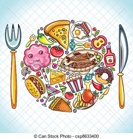  plate of food. Meal clipart big meal