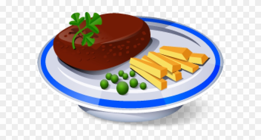 Steak food on plate. Meal clipart home cooked meal