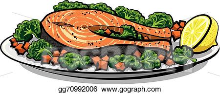salmon clipart baked salmon