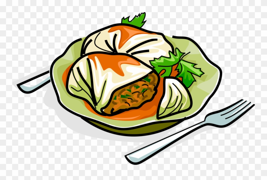 Cartoon cabbage roll png. Meat clipart non veg food