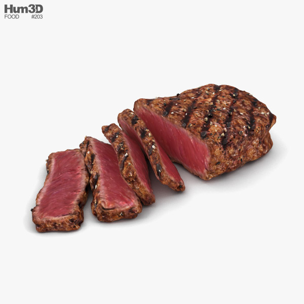 Meat clipart rare meat. Medium steak d model