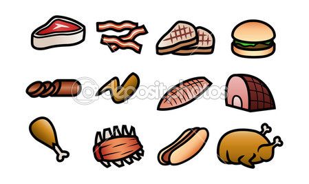 meat clipart simple