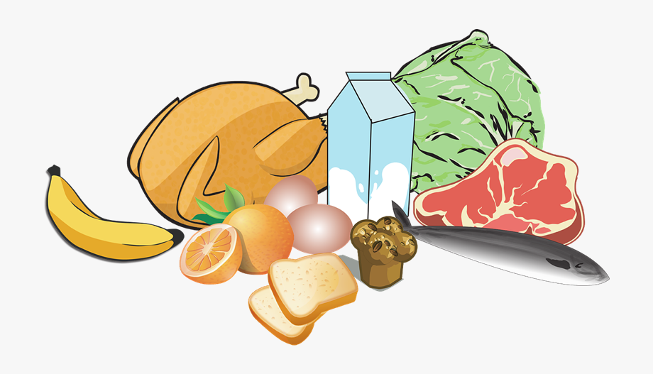 Meat clipart veg. Fruits and vegetables milk