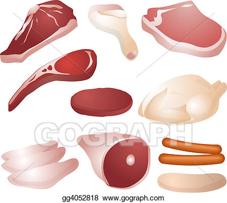 Meat clipart whole. Stock illustrations raw gg