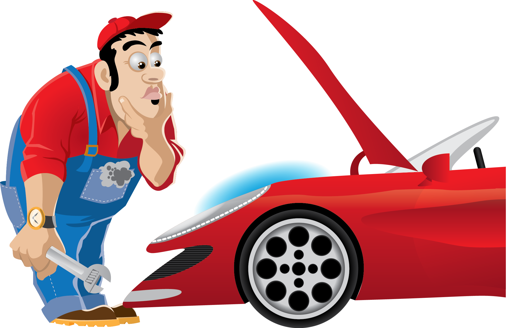 mechanic clipart coloring page