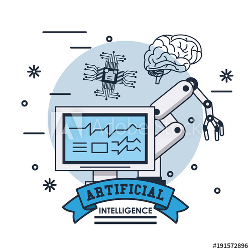 Mechanic clipart design technology. Artificial intelligence icon vector