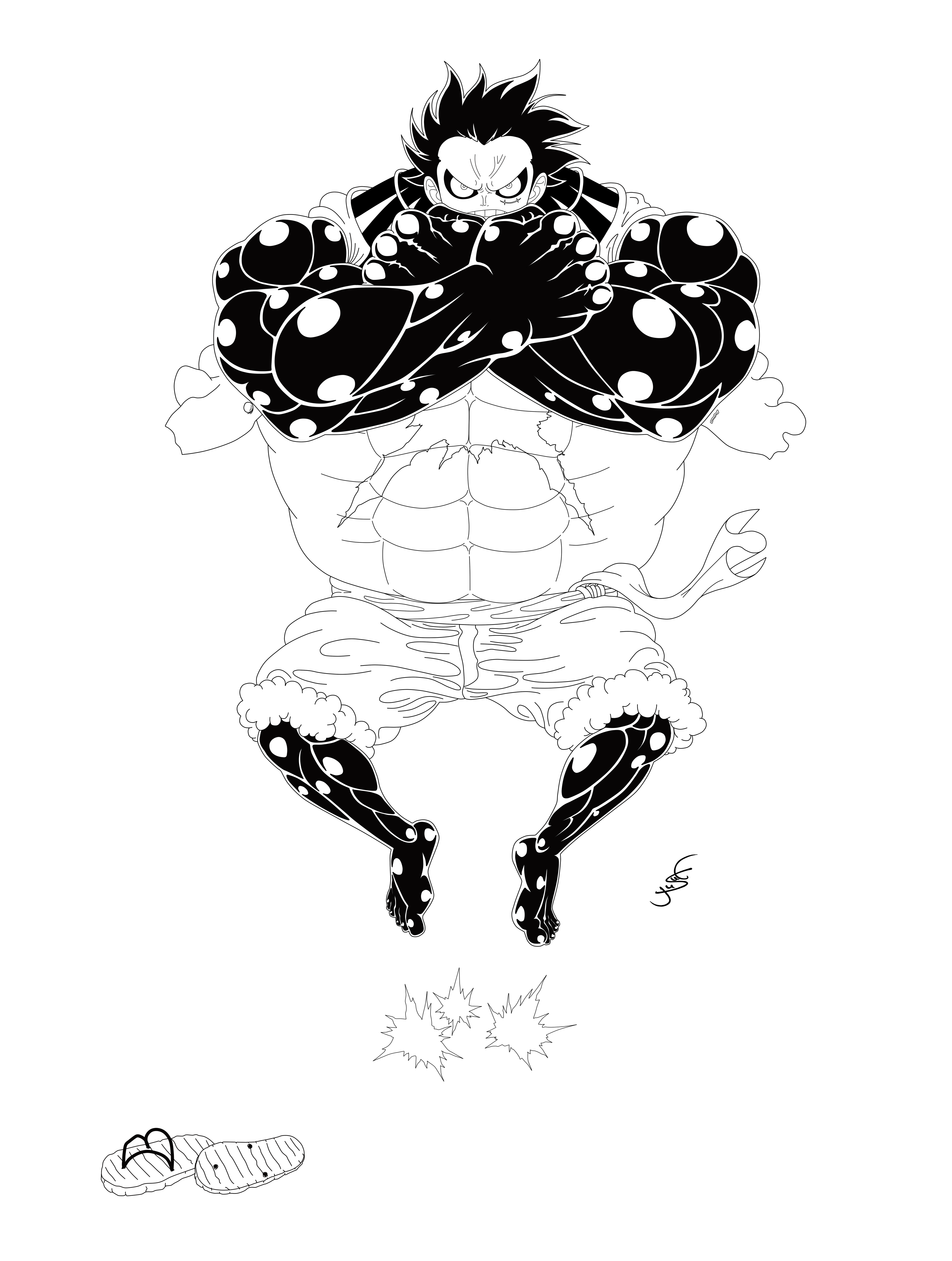 Mechanic clipart half gear. One piece luffy clean