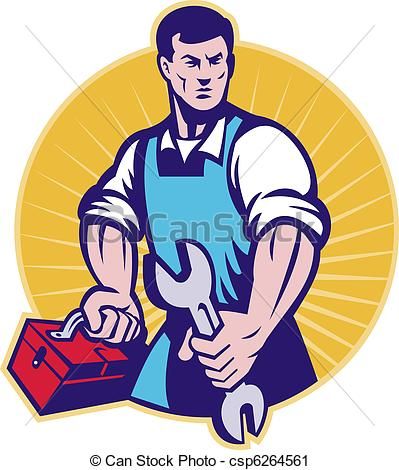 Tradesmen illustrations and design. Mechanic clipart tradesman