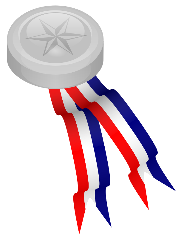 Medal clipart animated. Silver medallion medium image