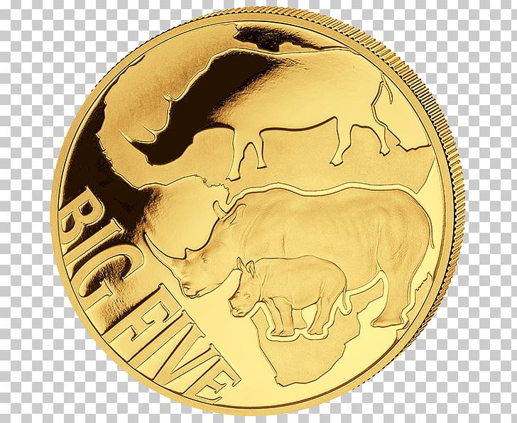 Gold coin rhinoceros png. Medal clipart big