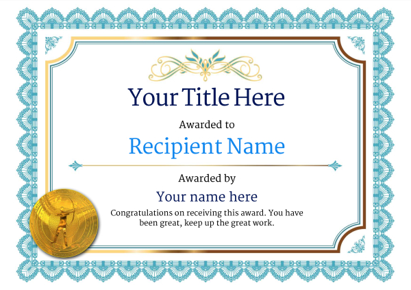medal clipart certificate participation