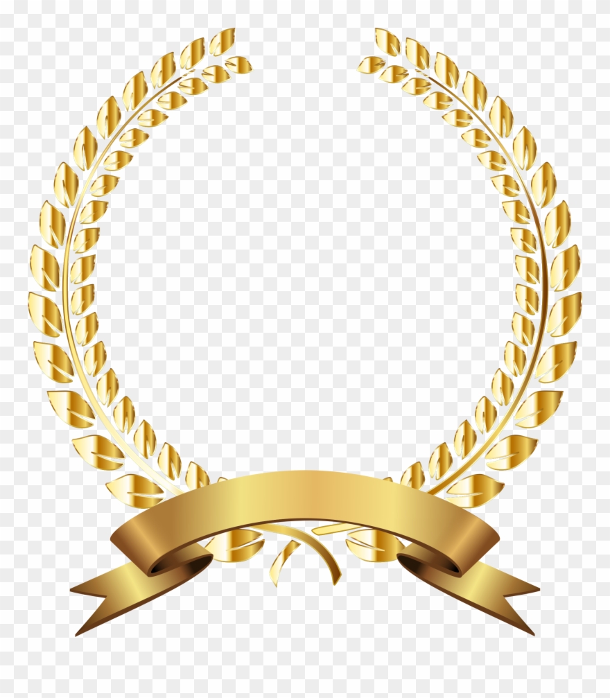 medal clipart golden laurel
