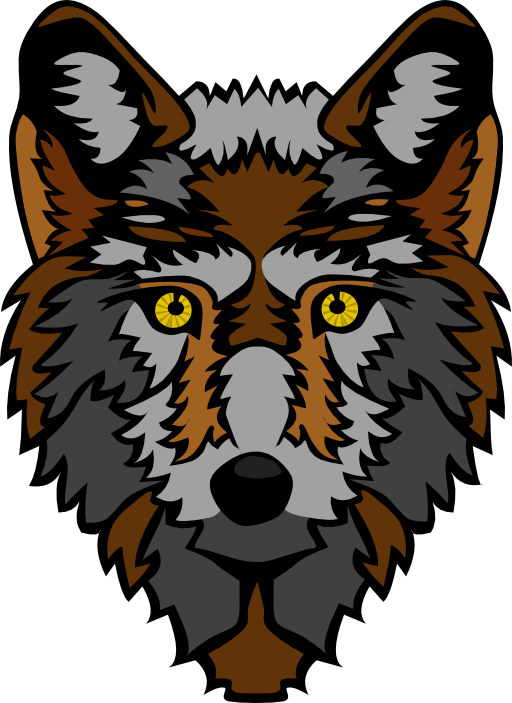 Wolf stylized i royalty. Medal clipart head