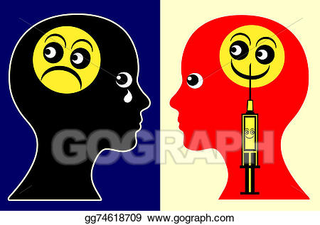 Medication clipart depression treatment. Stock illustration 