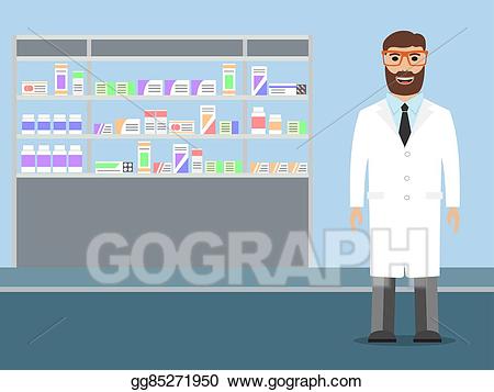 medication clipart male pharmacist