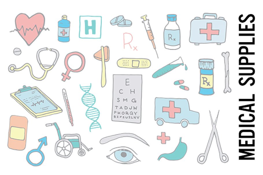 Pictures of medical supplies. Medicine clipart hospital equipment