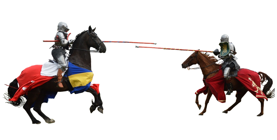 Collection of black knight. Medieval clipart horseback