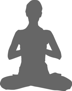 Women grey clip art. Meditation clipart