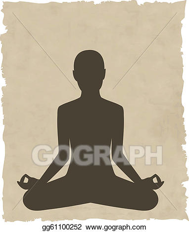 Meditation clipart abstract. Vector art meditating people