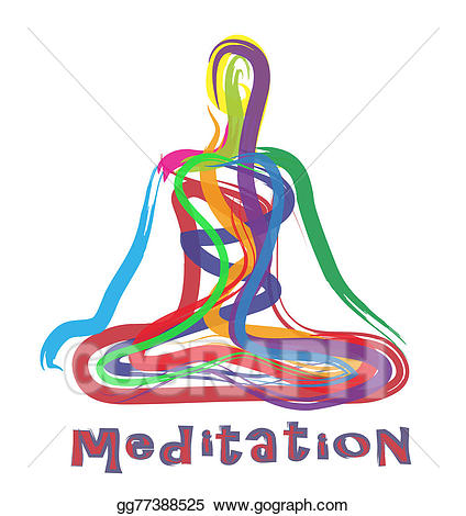 Stock illustration drawing gg. Meditation clipart abstract