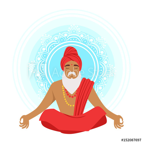 meditation clipart ascetic