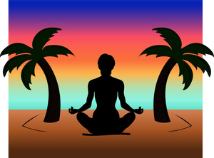 Meditation clipart beach. Clip art library 