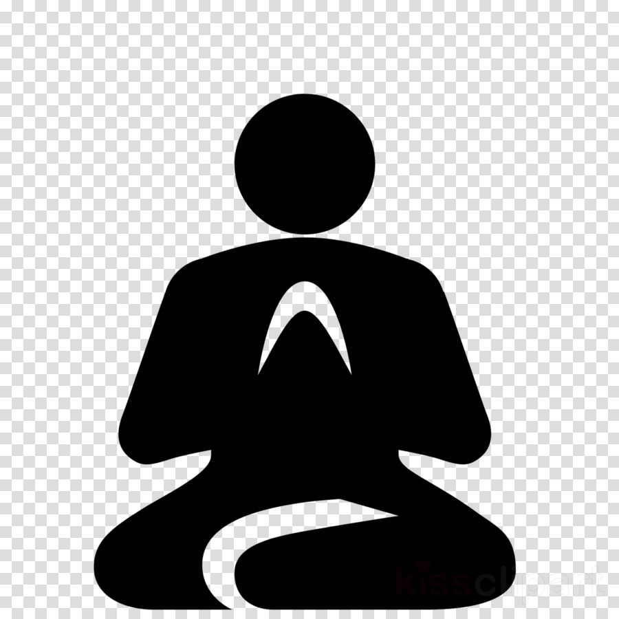 meditation clipart black and white