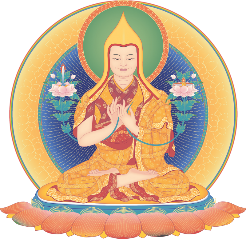 Je tsongkhapa famous buddhist. Meditation clipart buddhism symbol