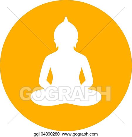 Vector stock meditating buddha. Meditation clipart buddhism symbol