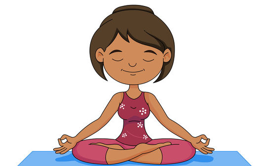 meditation clipart calm student