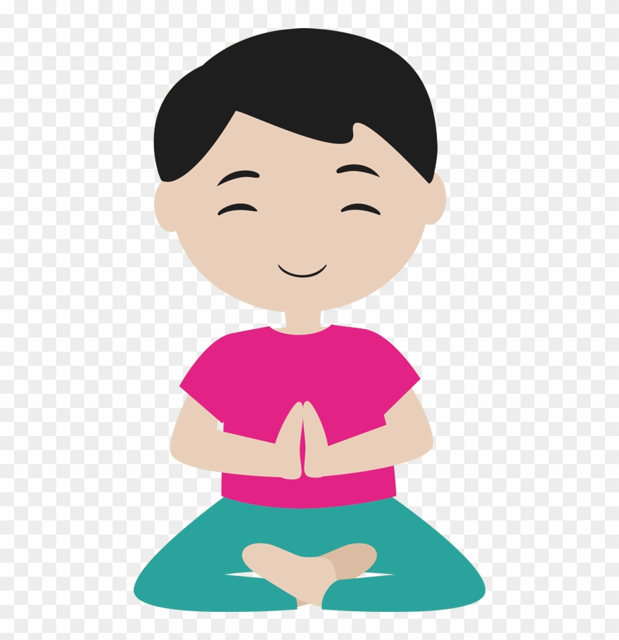 relaxing clipart meditation child
