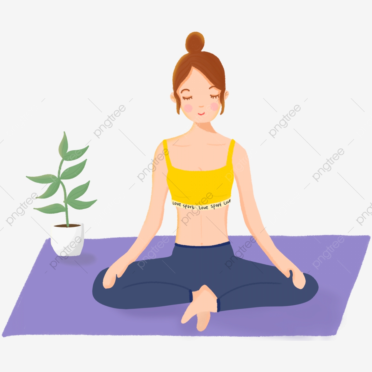 meditation clipart exercise mat