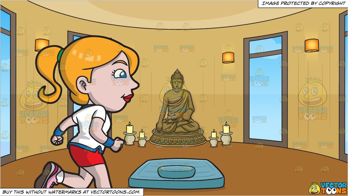 A jogging to stay. Meditation clipart fit woman