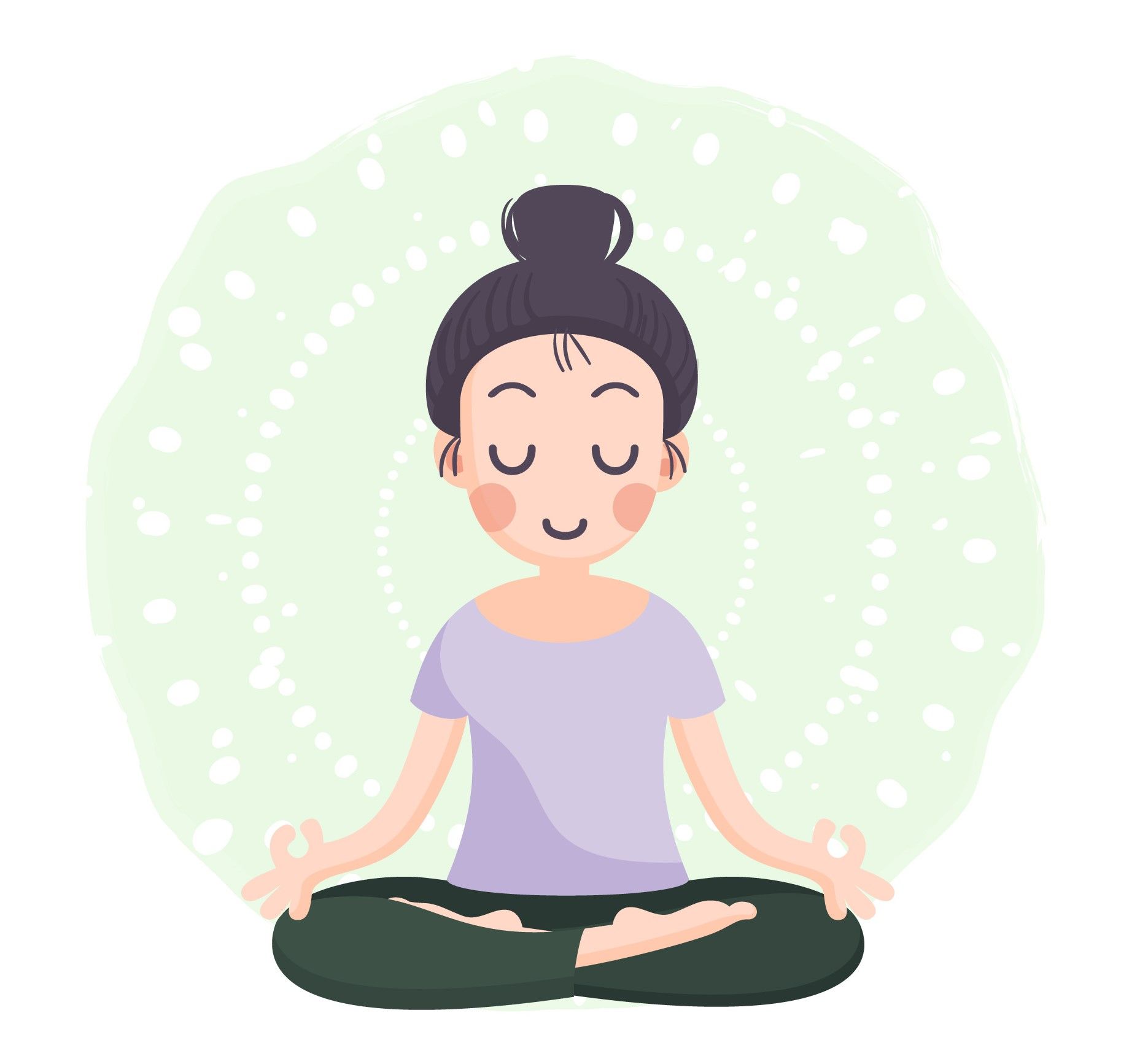 meditation clipart mental well being
