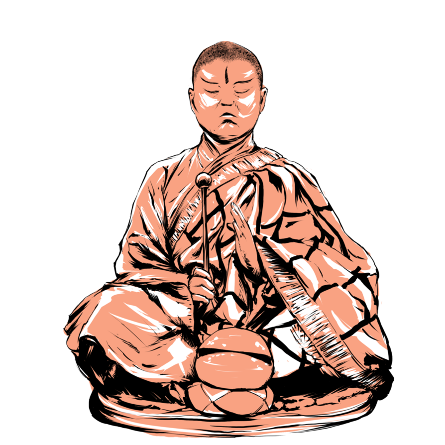 meditation clipart monk