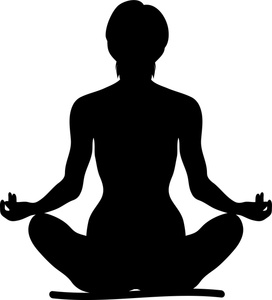 Free yoga cliparts black. Meditation clipart outline
