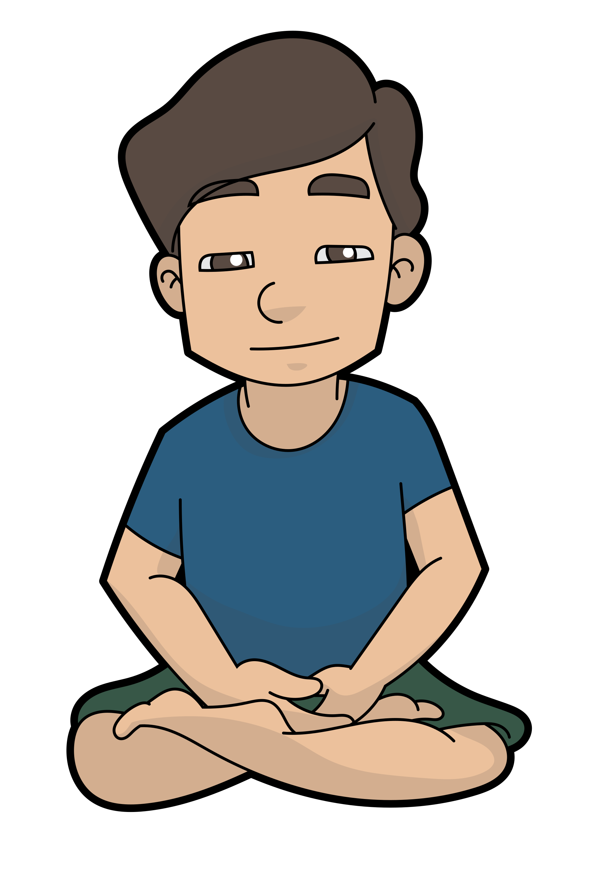 File relaxed cartoon man. Meditation clipart relaxation