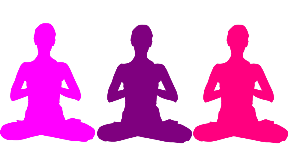 meditation clipart relaxed girl