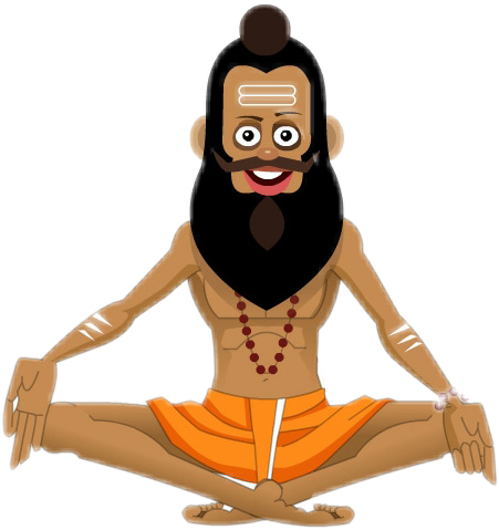 meditation clipart sadhu