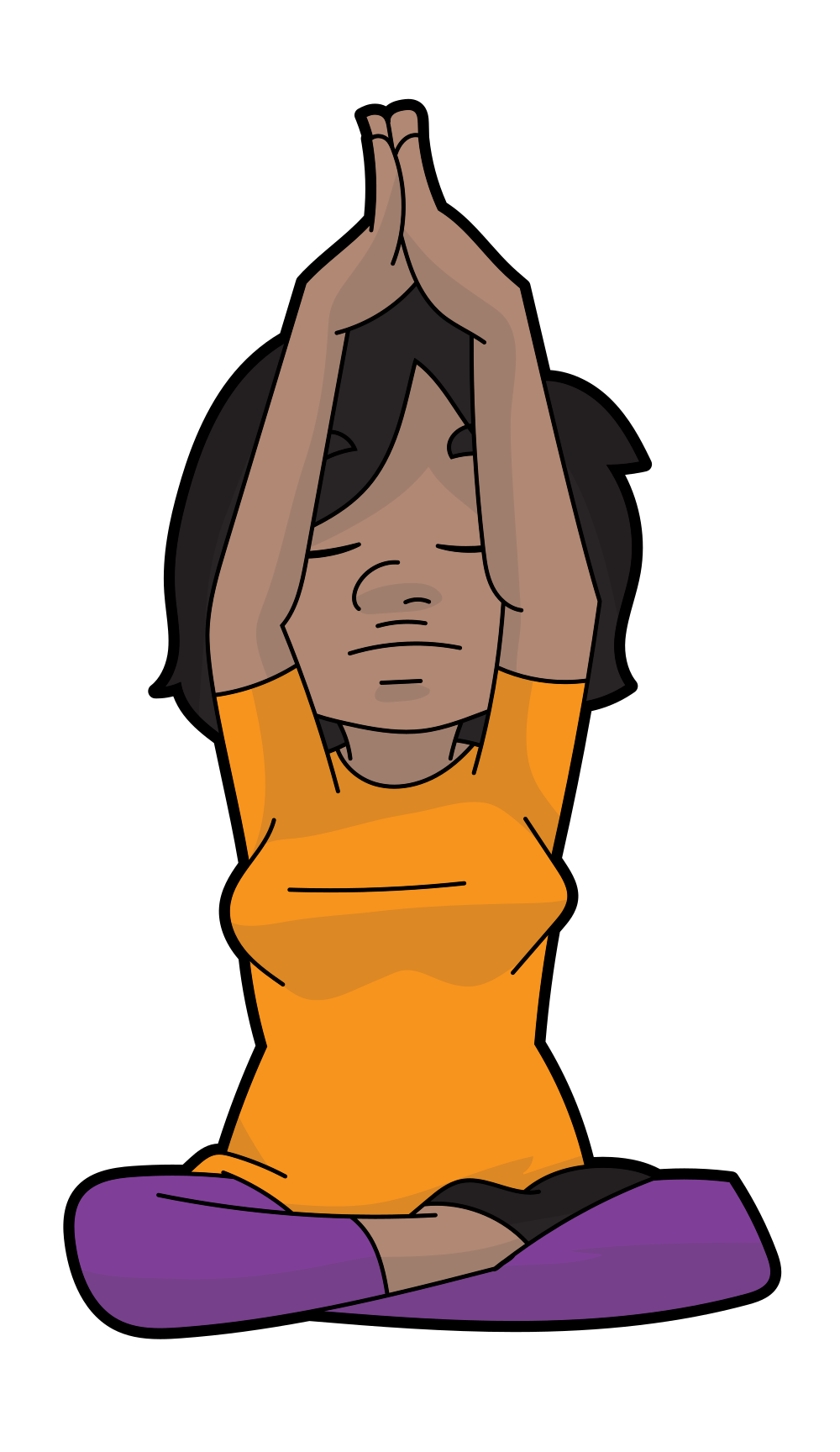 Meditation clipart yoga woman. File black cartoon master