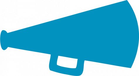 megaphone clipart blue