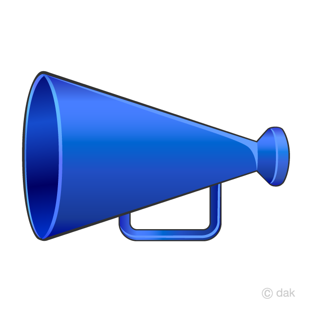 megaphone clipart blue