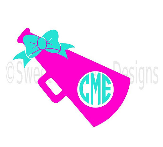 megaphone clipart cheerleading bow