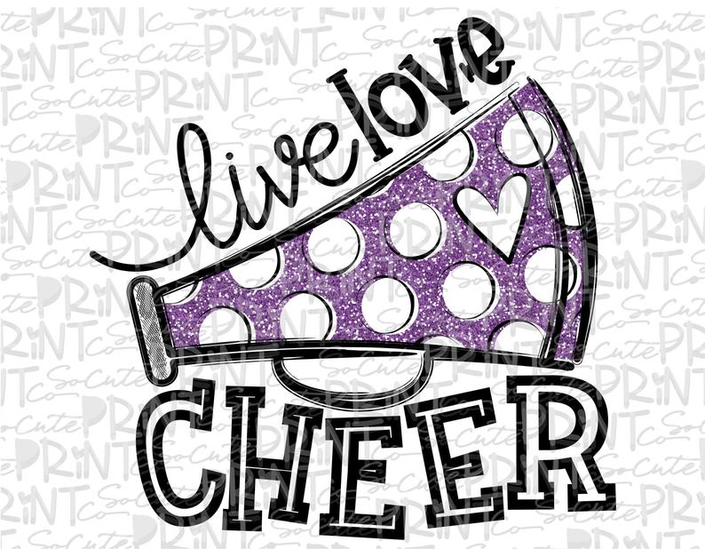 Megaphone clipart cute. Live love cheer football