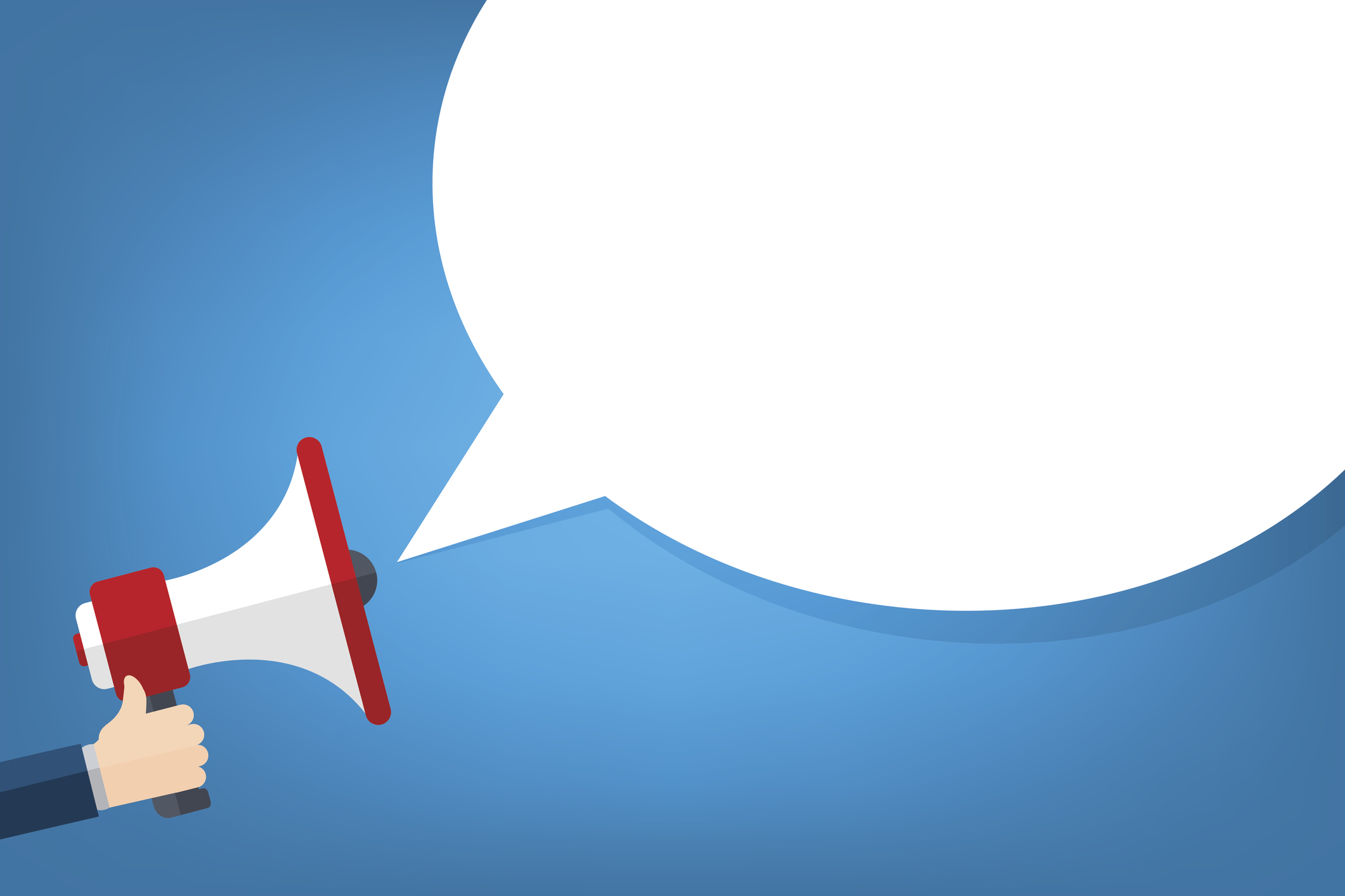 Megaphone clipart hand holding. With bubble speech sixth