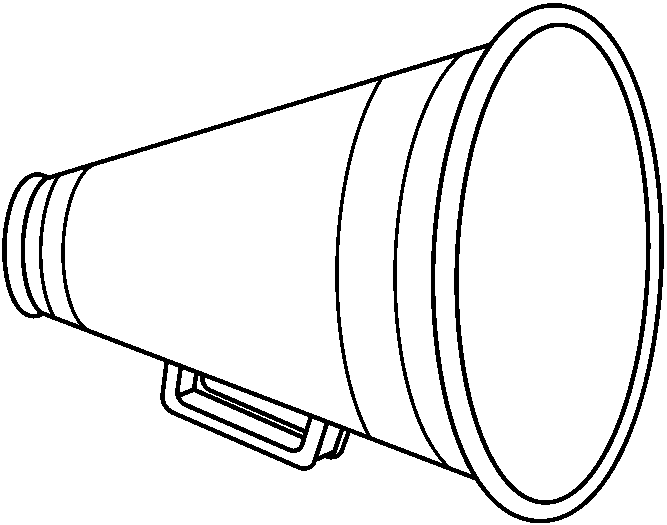 megaphone clipart outline