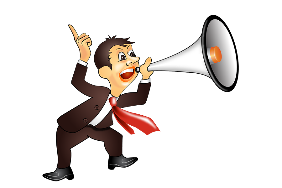 Coa sign what should. Megaphone clipart say something