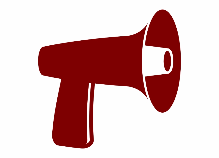 Free red image . Megaphone clipart sport