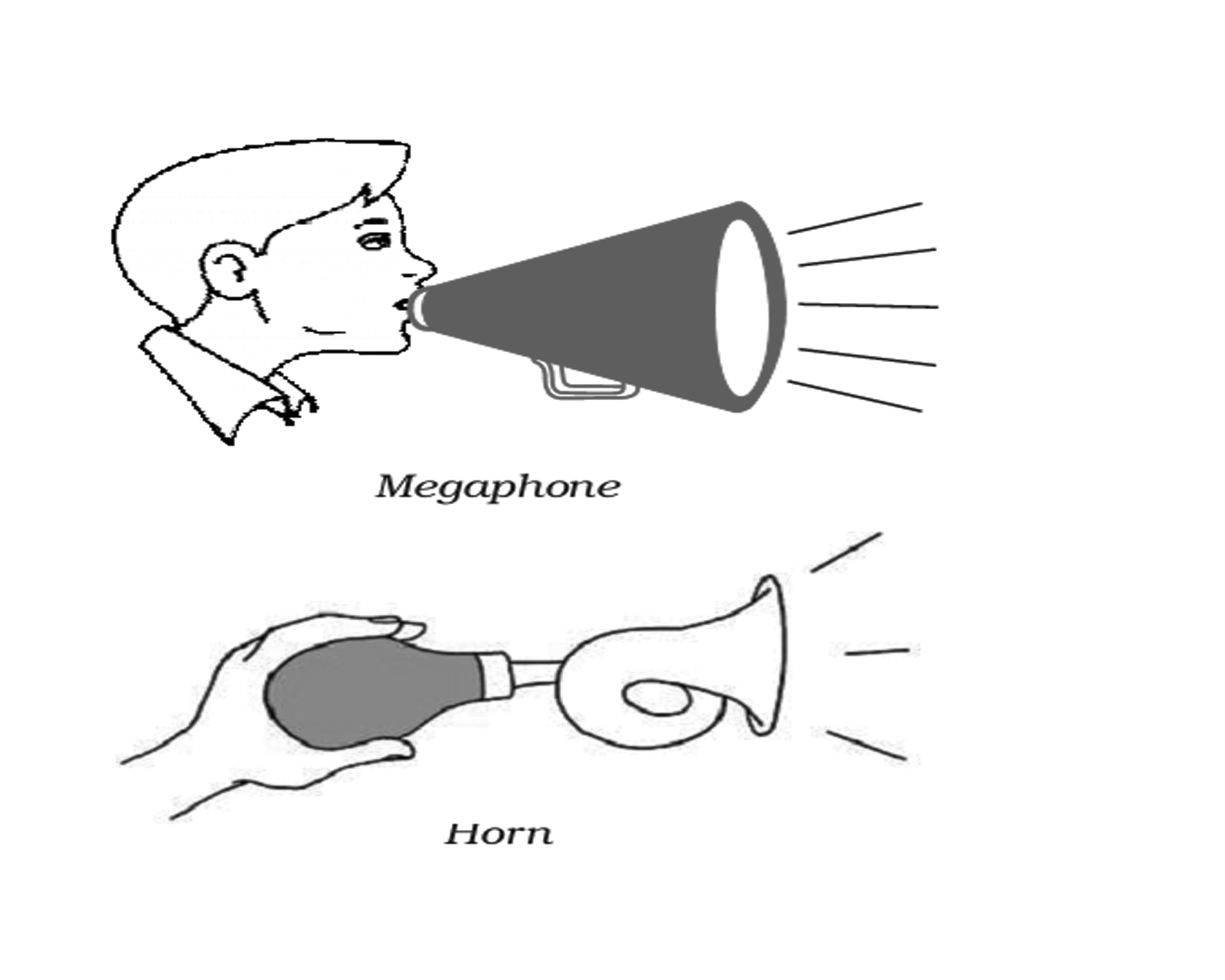 megaphone clipart unpleasant sounds