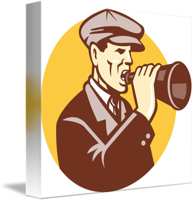 megaphone clipart vintage